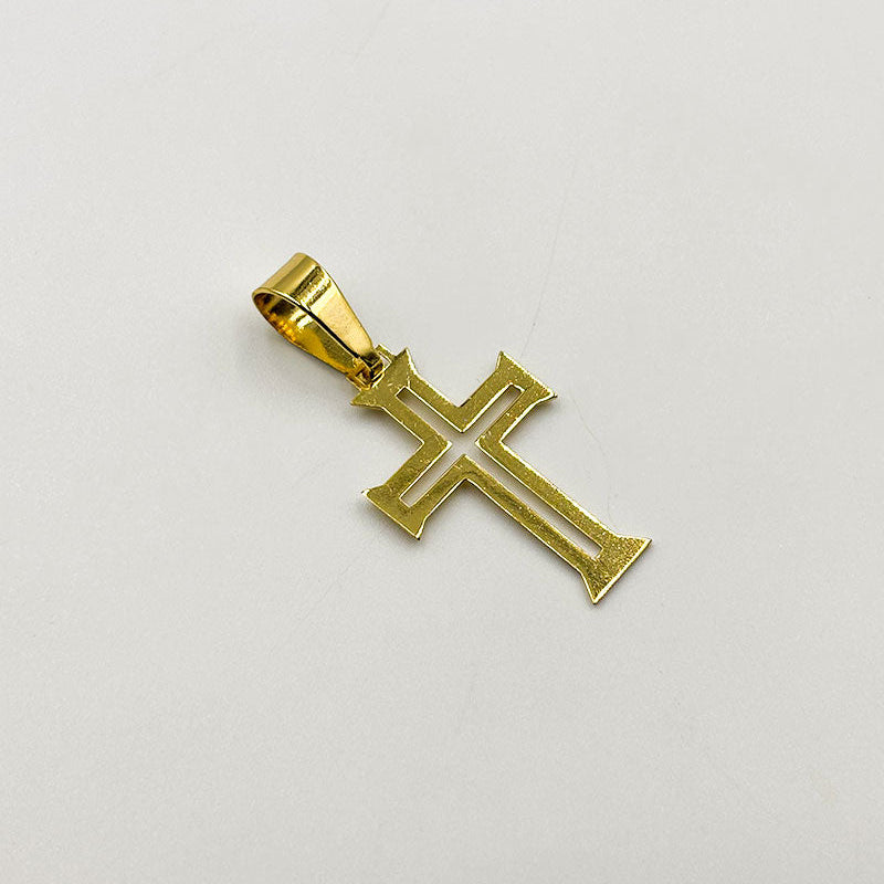 PINGENTE CRUZ DE MALTA - BANHADO A OURO 18K