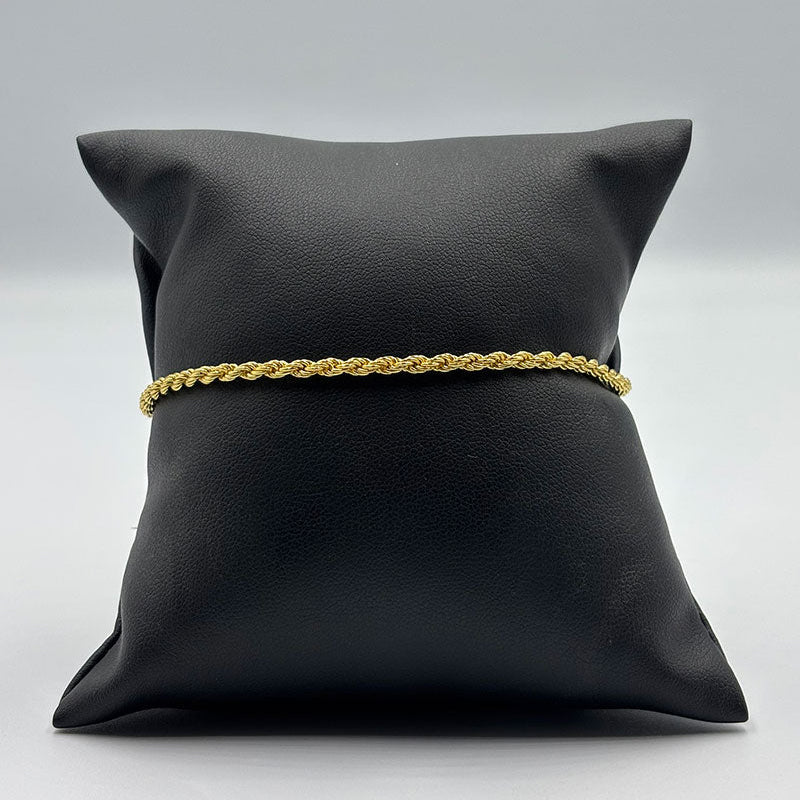 PULSEIRA ELO BAIANO 2,5MM - 17CM - BANHADO A OURO 18K