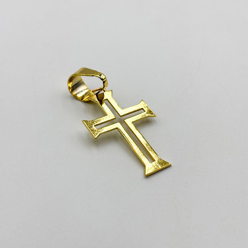 PINGENTE CRUZ DE MALTA - BANHADO A OURO 18K