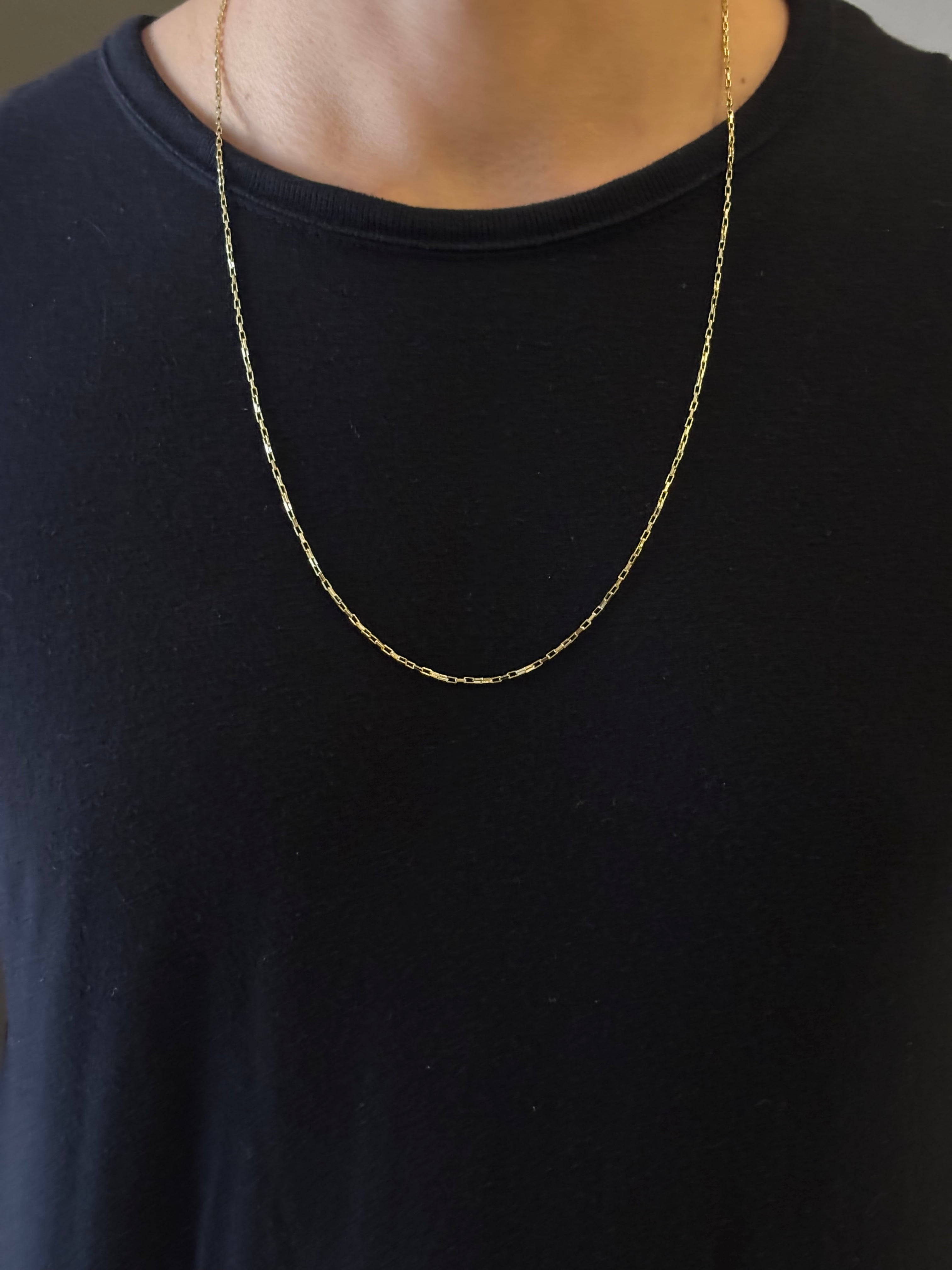 CORRENTE TIJOLINHO 1,5MM - 70CM + PULSEIRA TIJOLINHO 1,5MM - 21CM - (FECHO BOIA) BANHADO A OURO 18K