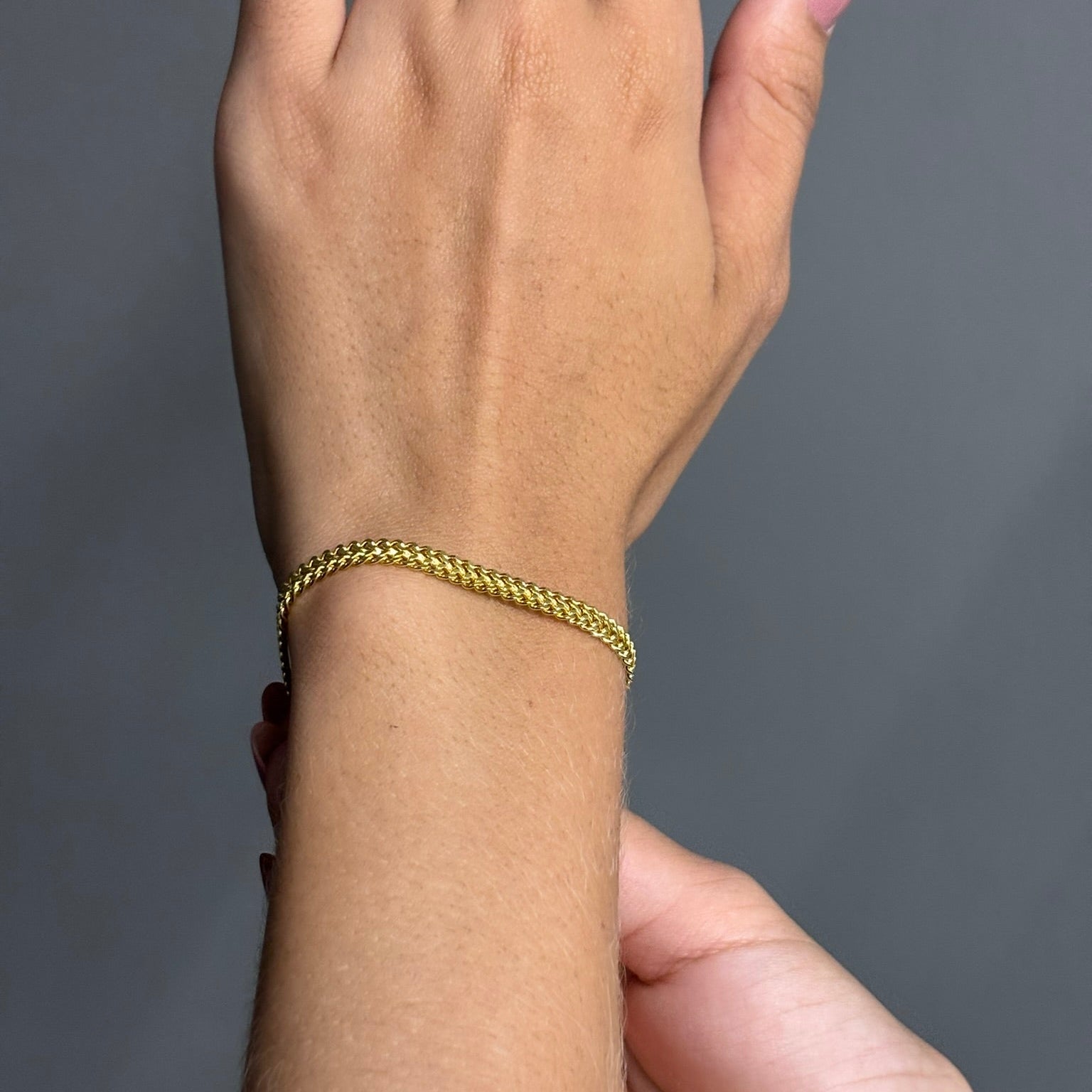 PULSEIRA IMPERADOR 4MM - 17CM (FECHO GAVETA) - BANHADO A OURO 18K