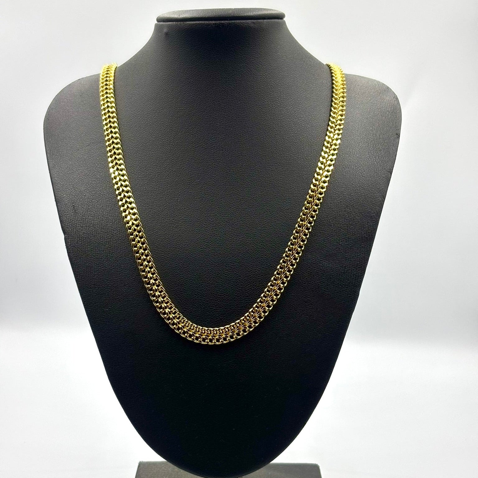 CORRENTE IMPERADOR 6MM - 45CM - BANHADO A OURO 18K
