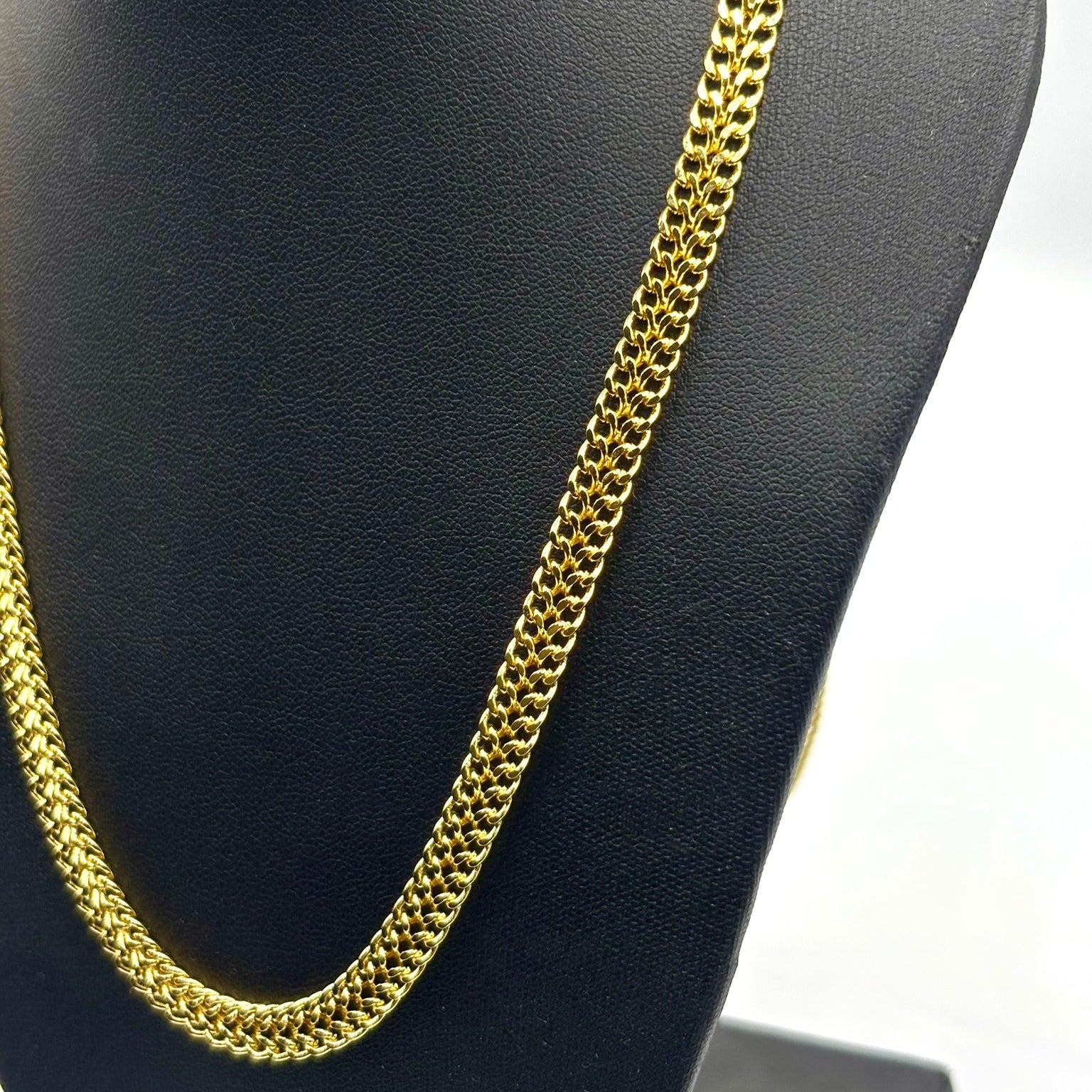 CORRENTE IMPERADOR 6MM - 45CM - BANHADO A OURO 18K