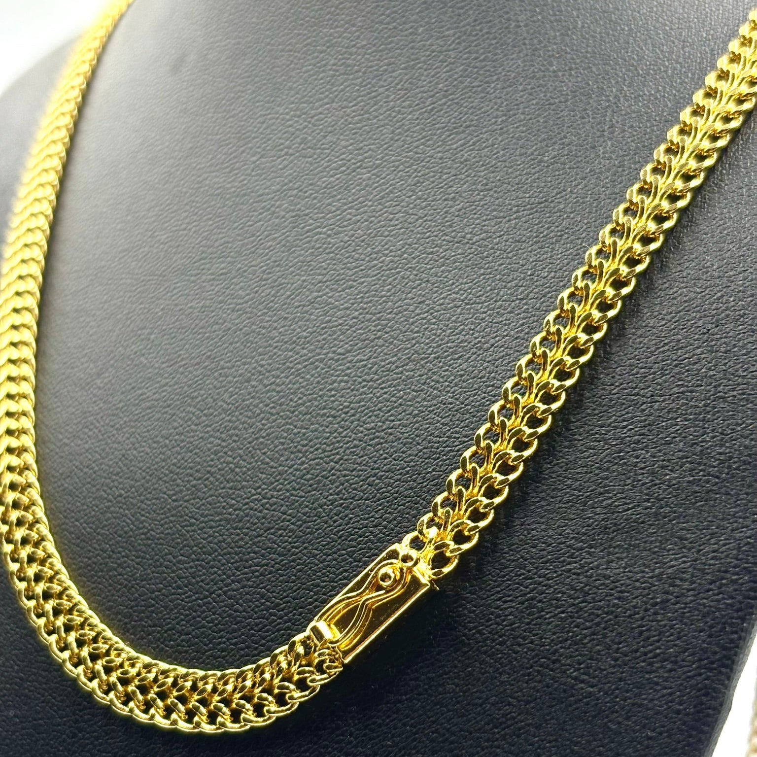 CORRENTE IMPERADOR 6MM - 45CM - BANHADO A OURO 18K