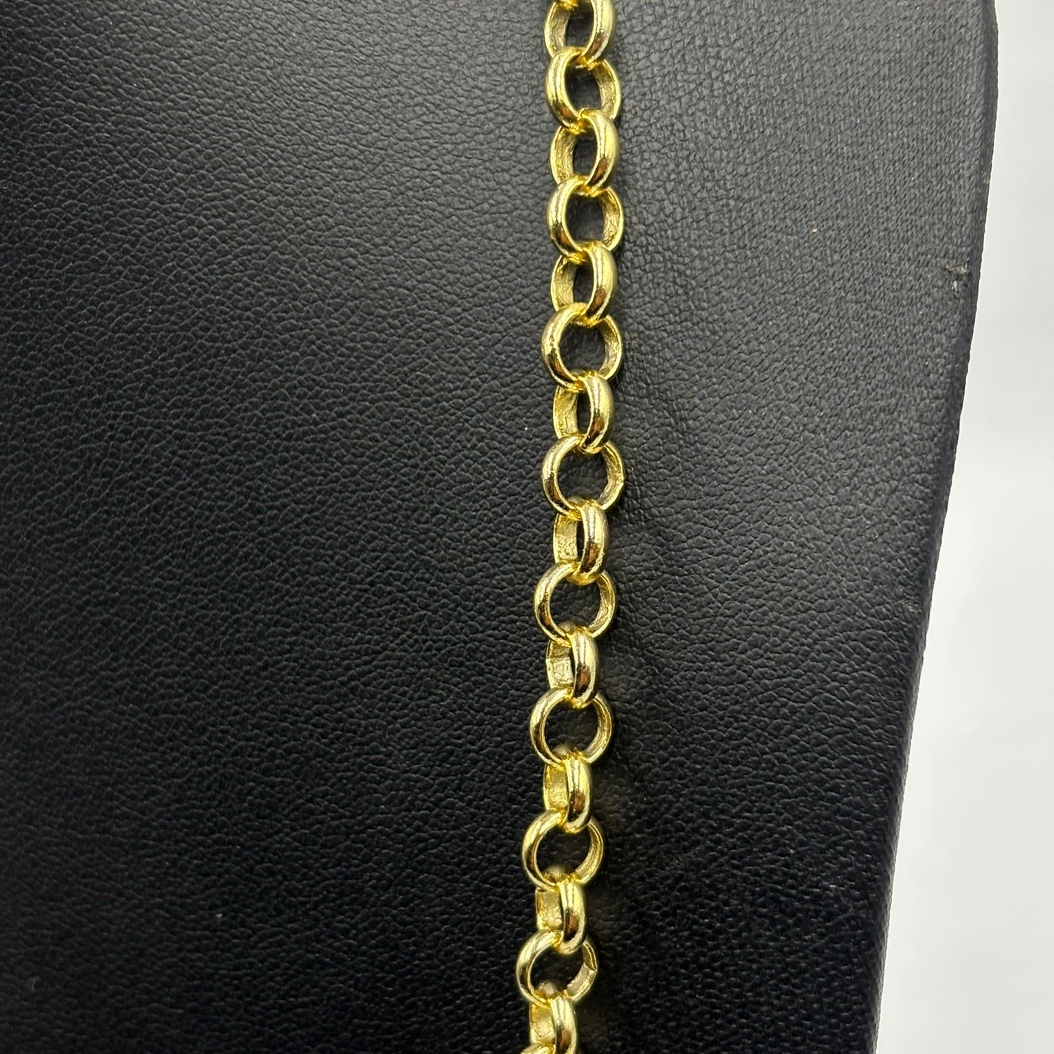 CORRENTE ELO PORTUGUÊS 4MM - 45CM - BANHADO A OURO 18K