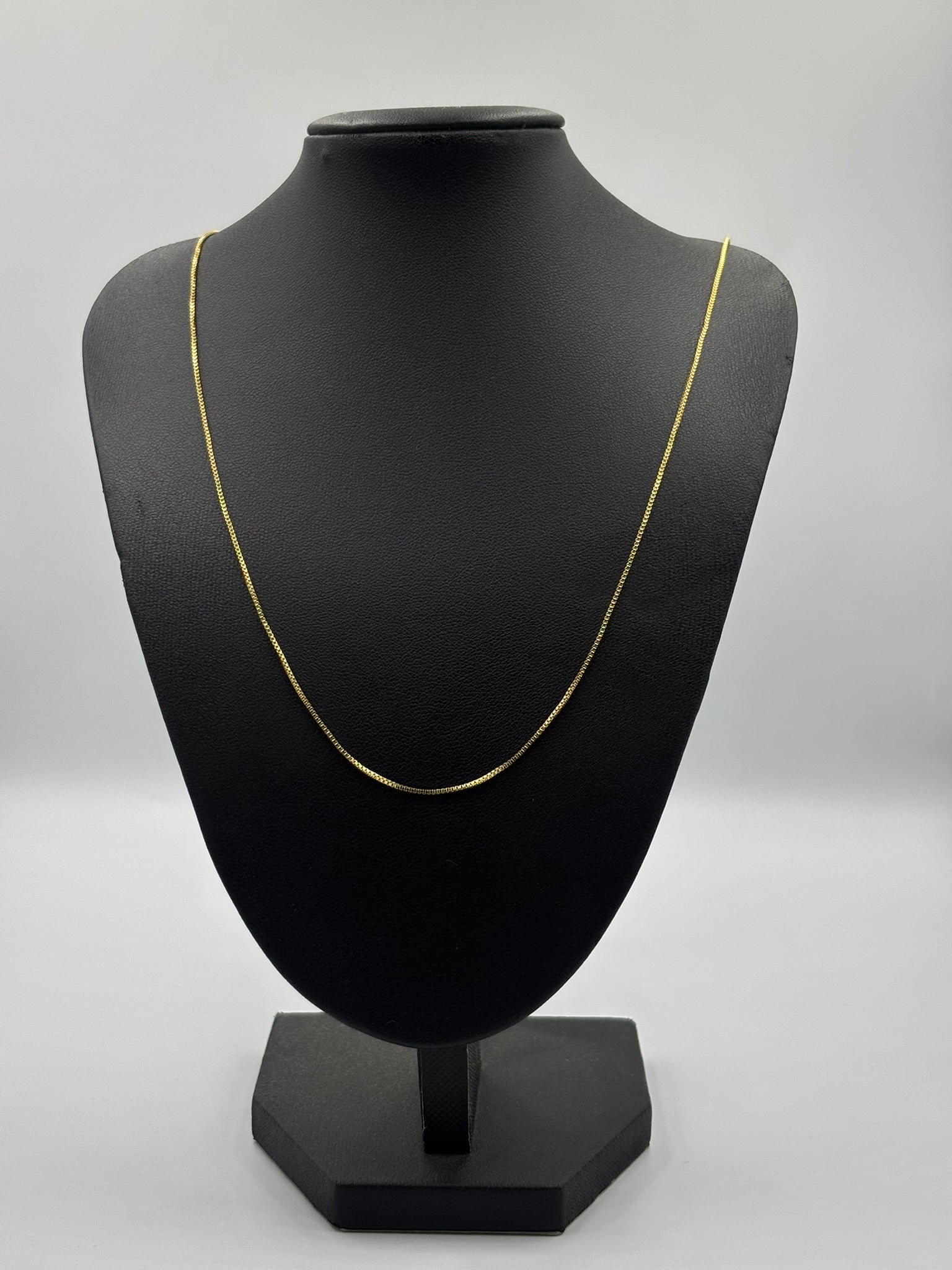 CORRENTE VENEZIANA 1MM - 45CM - BANHADO A OURO 18K