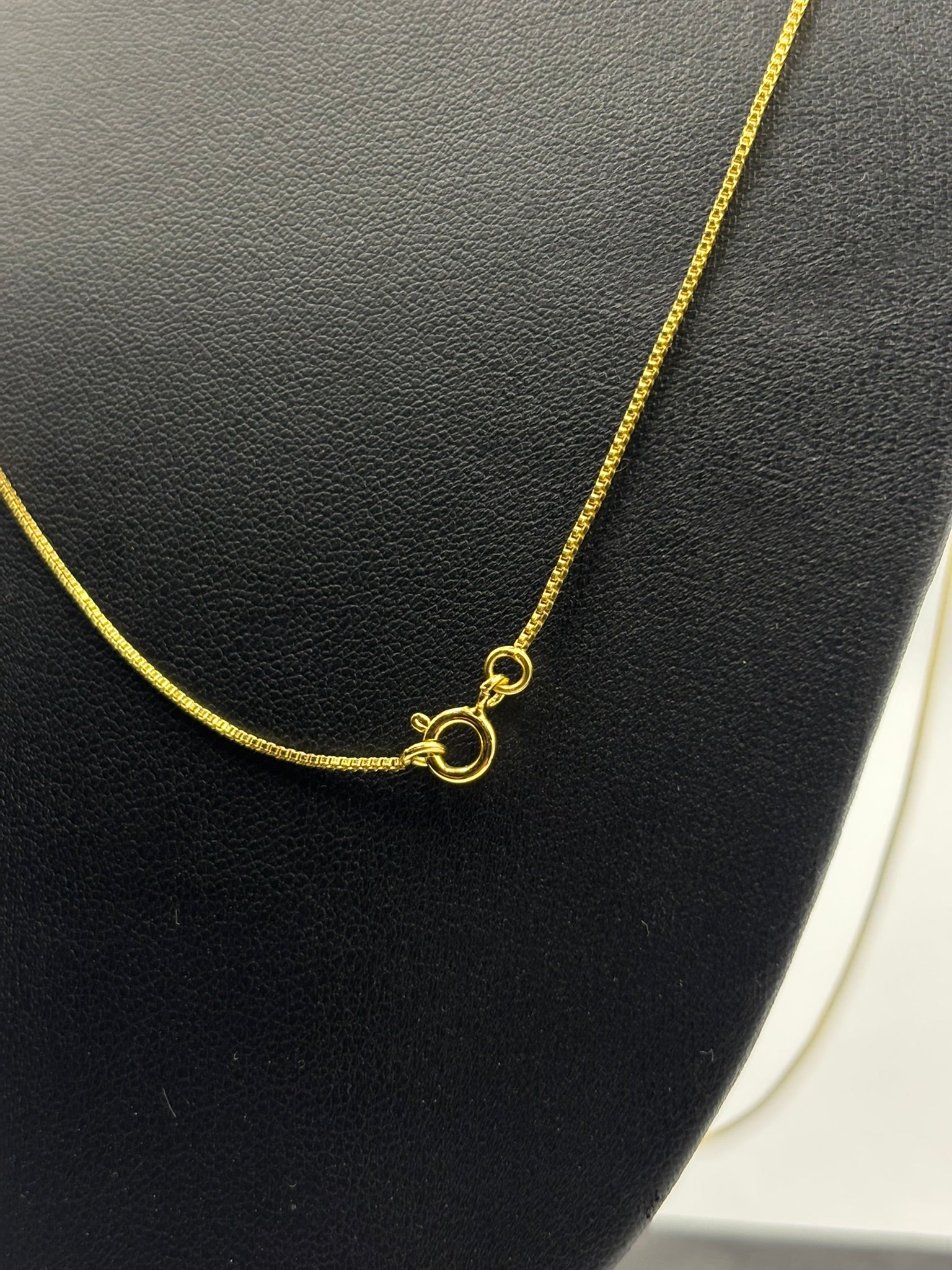 CORRENTE VENEZIANA 1MM - 45CM - BANHADO A OURO 18K