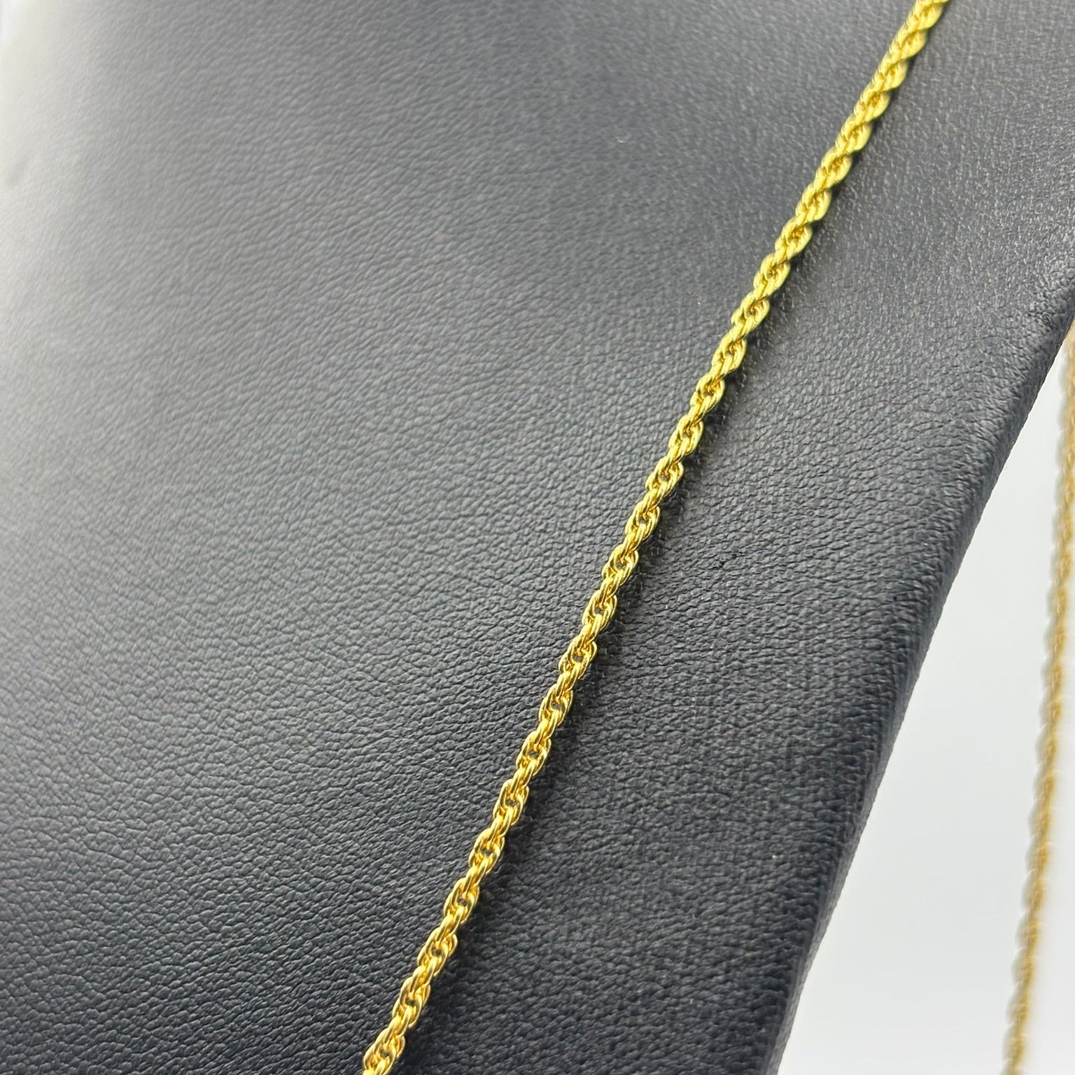 CORRENTE ELO BAIANO 1,5MM - 45CM - BANHADO A OURO 18K