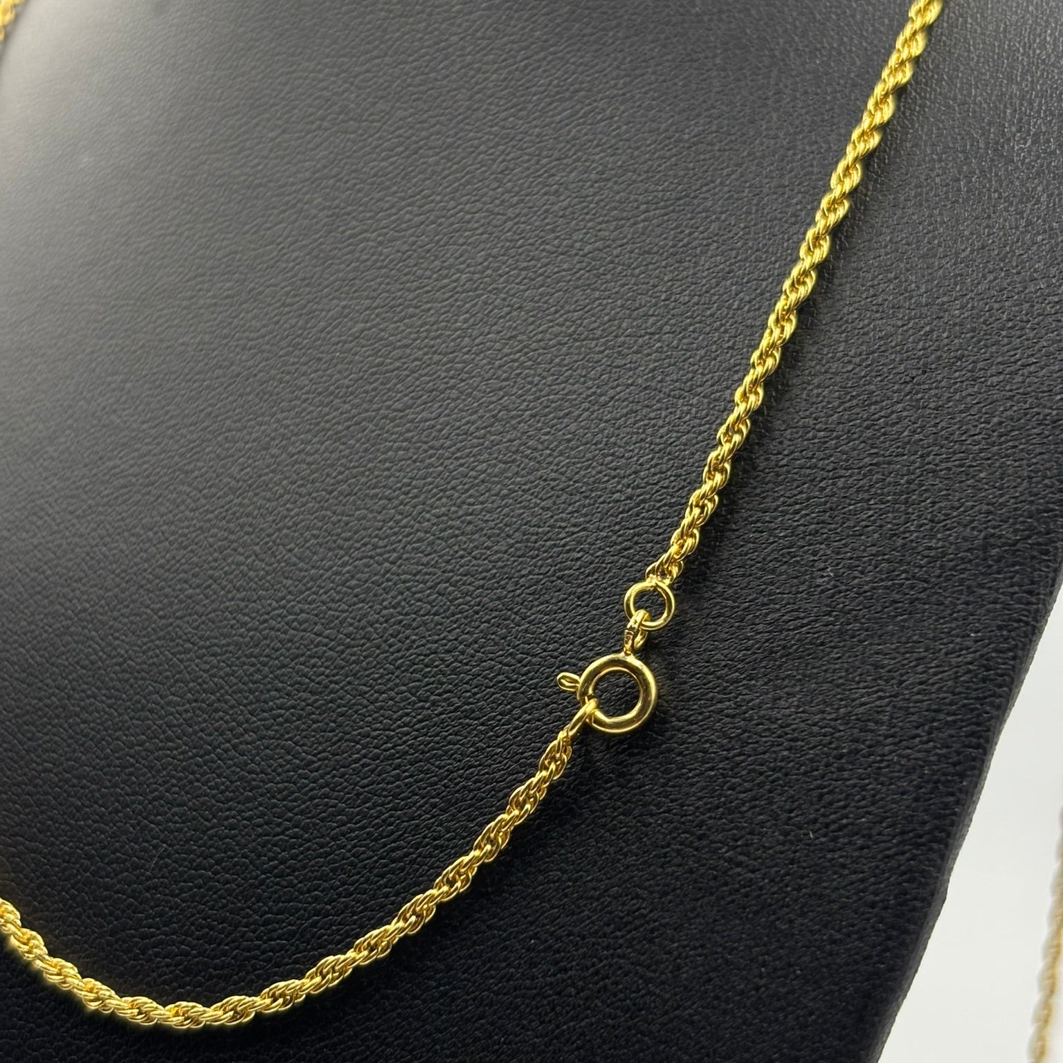 CORRENTE ELO BAIANO 1,5MM - 45CM - BANHADO A OURO 18K