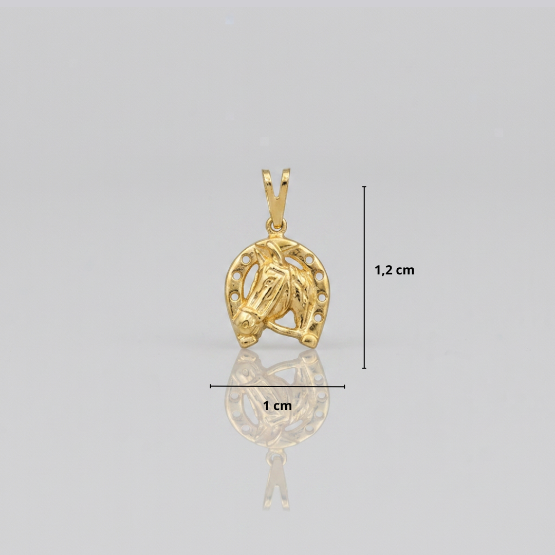 PINGENTE FERRADURA PEQUENA - 1,2x1cm - BANHADO A OURO 18K
