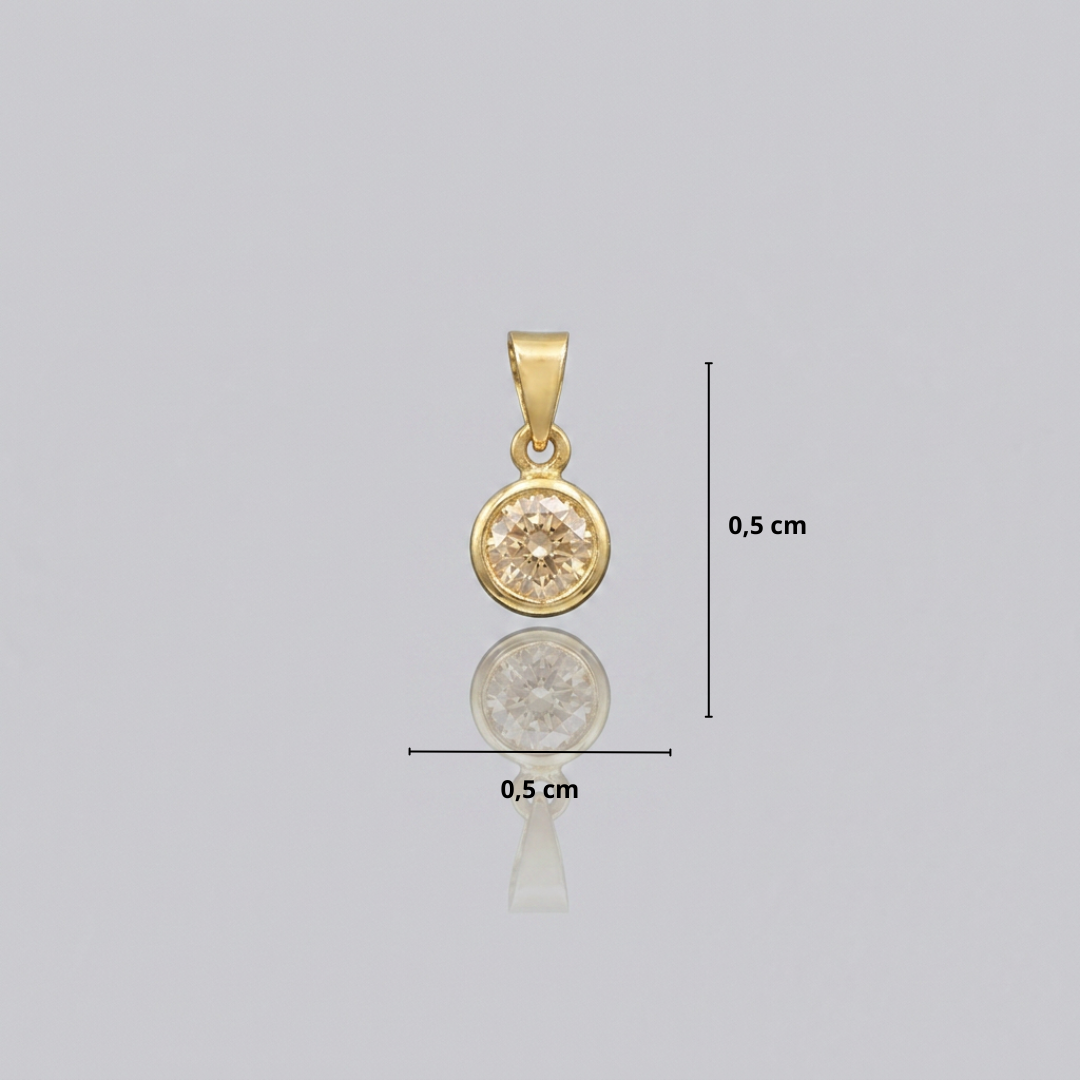 PINGENTE PONTO DE LUZ - BANHADO A OURO 18K