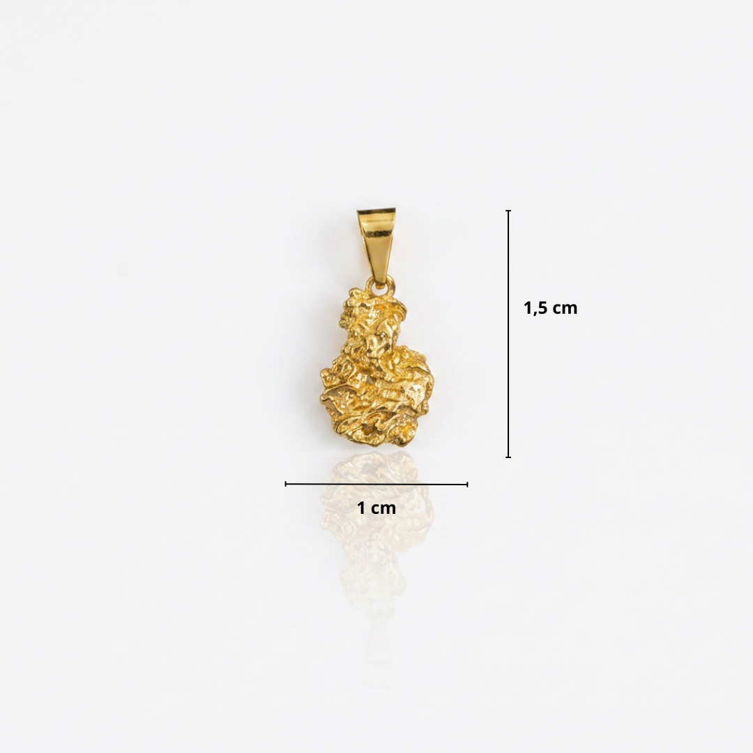 PINGENTE PEPITA PEQUENA - 1,5CM - BANHADO A OURO 18K