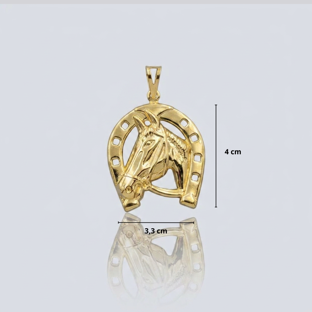 PINGENTE FERRADURA GRANDE - 4x3,3cm - BANHADO A OURO 18K