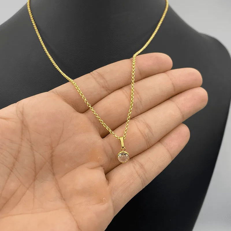 COLAR FEMININO COM PINGENTE PONTO DE LUZ - EXCLUSIVO PARA PRESENTEAR