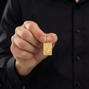 PINGENTE O SENHOR É MEU PASTOR - BANHADO A OURO 18K