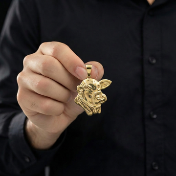 PINGENTE BOI NELORE - BANHADO A OURO 18K