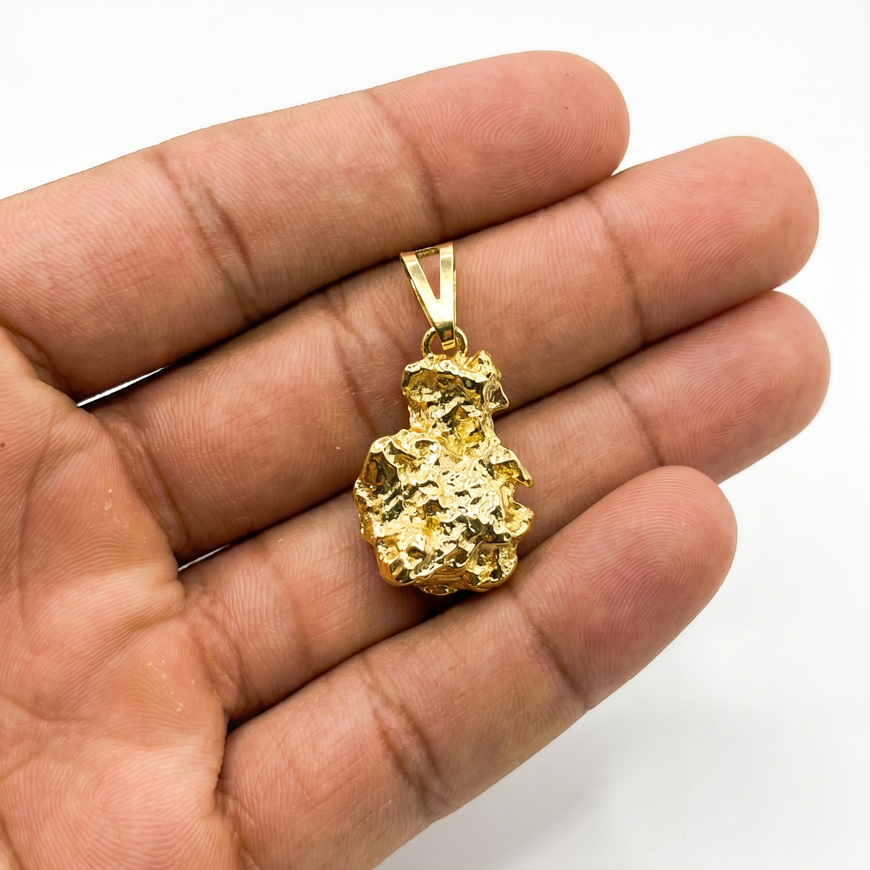 PINGENTE PEPITA PEQUENA - 2,5CM - BANHADO A OURO 18K