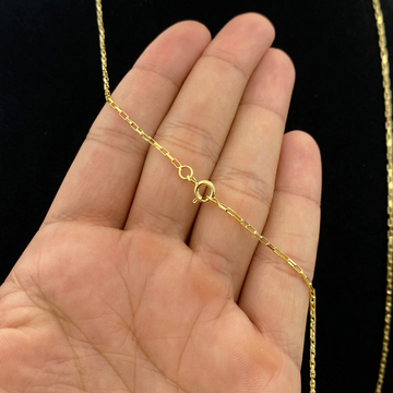 CORRENTE TIJOLINHO 1,5MM - 70CM - BANHADO A OURO 18K