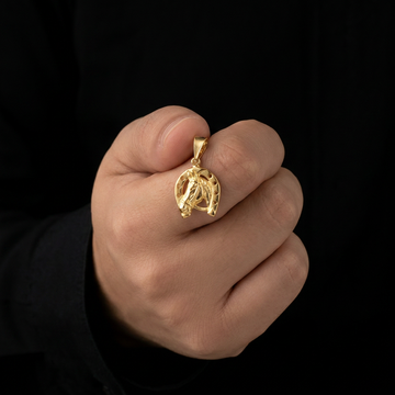 PINGENTE FERRADURA PP - 1x1,2cm - BANHADO A OURO 18K