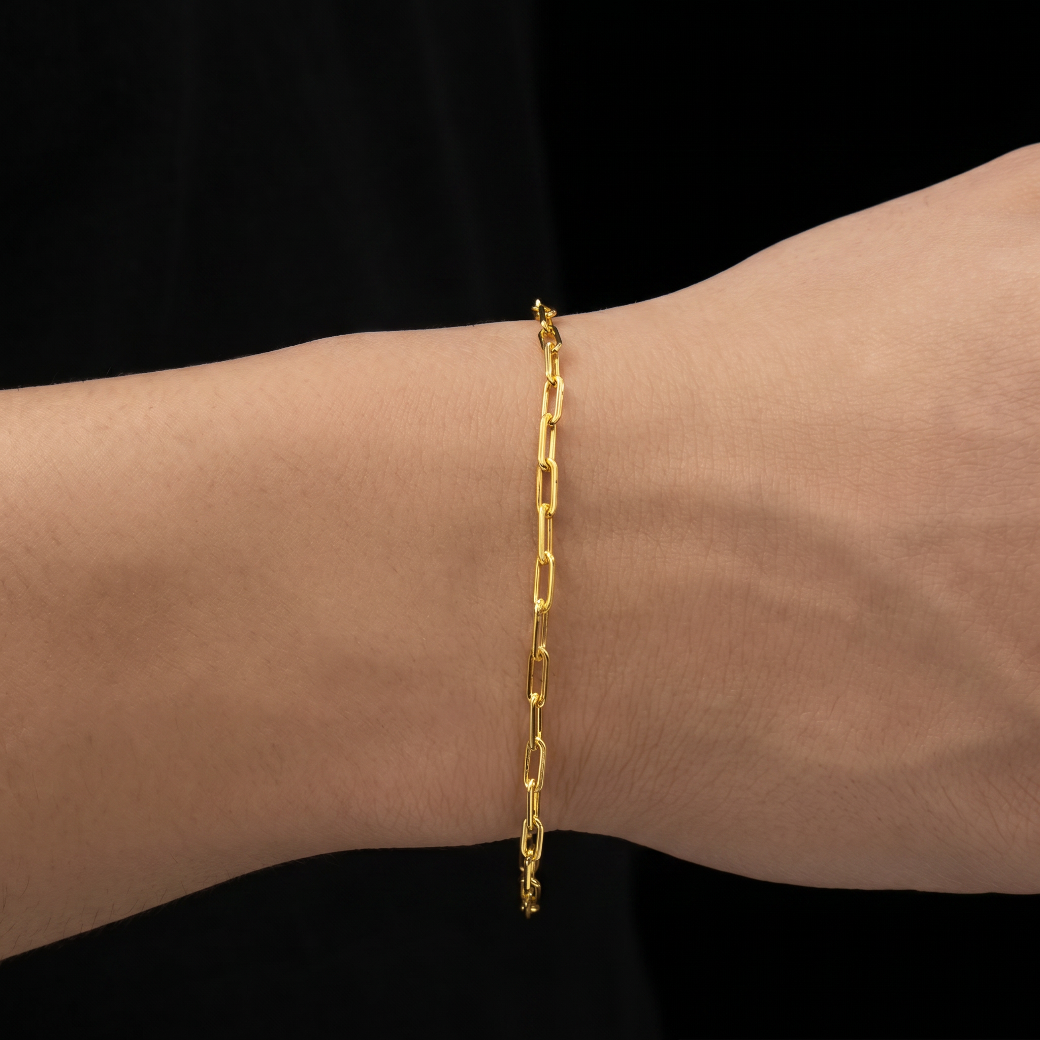 PULSEIRA TIJOLINHO DE QUINA 2MM - 21CM (FECHO BOMBA) - BANHADO A OURO 18K