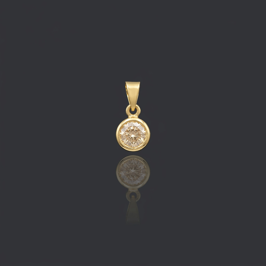 PINGENTE PONTO DE LUZ - BANHADO A OURO 18K