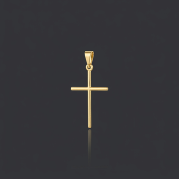 PINGENTE CRUZ PALITO PEQUENA - 2,5CM - BANHADO A OURO 18K