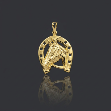 PINGENTE FERRADURA GRANDE - 4x3,3cm - BANHADO A OURO 18K