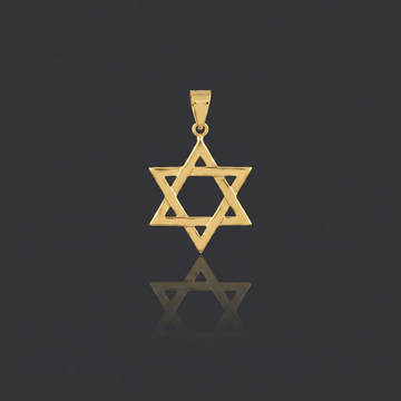 PINGENTE ESTRELA DE DAVI VAZADA - BANHADO A OURO 18K