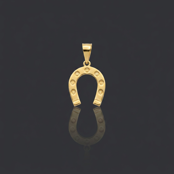 PINGENTE FERRADURA MACIÇA - BANHADO A OURO 18K