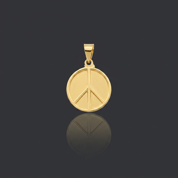 PINGENTE COM SÍMBOLO DA PAZ - BANHADO A OURO 18K