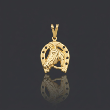 PINGENTE FERRADURA PEQUENA - 2x1,1cm - BANHADO A OURO 18K