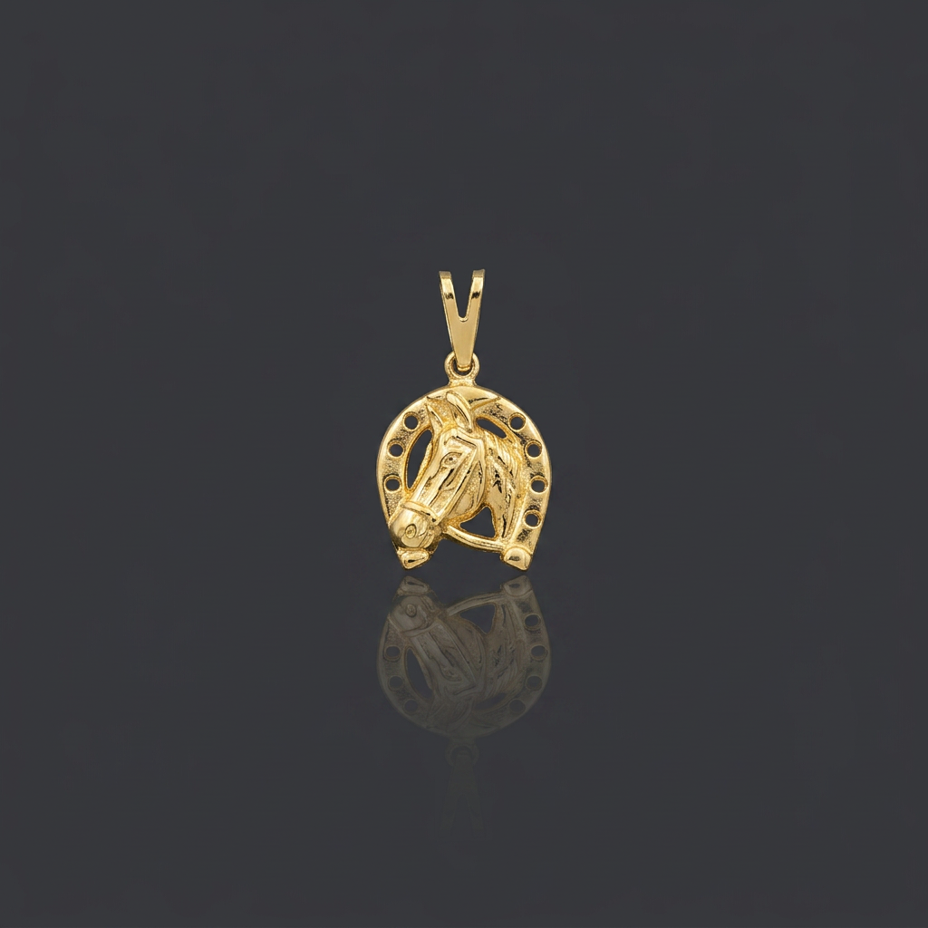 PINGENTE FERRADURA PP - 1x1,2cm - BANHADO A OURO 18K