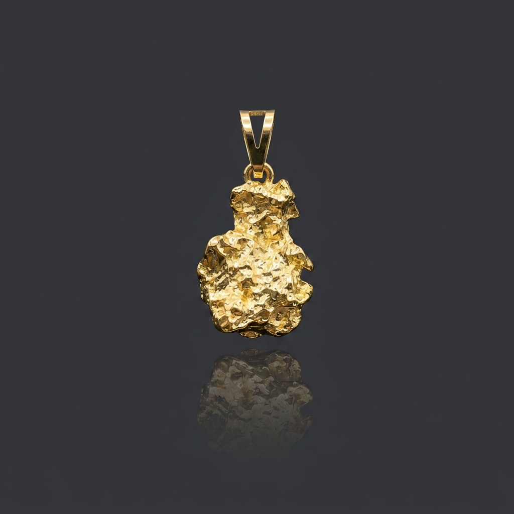 PINGENTE PEPITA PEQUENA - 2,5CM - BANHADO A OURO 18K