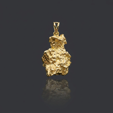 PINGENTE PEPITA GRANDE - 3,5CM - BANHADO A OURO 18K