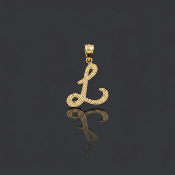 PINGENTE LETRA L VAZADA - BANHADO A OURO 18K