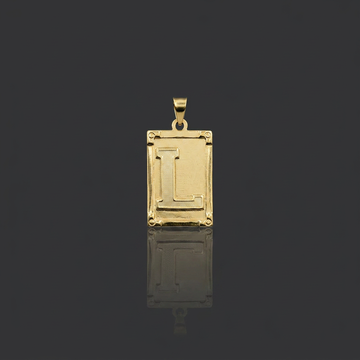 PINGENTE LETRA L NA CHAPA - BANHADO A OURO 18K