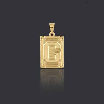 PINGENTE LETRA G NA CHAPA - BANHADO A OURO 18K