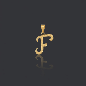 PINGENTE LETRA F VAZADA - BANHADO A OURO 18K