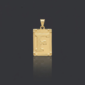 PINGENTE LETRA F NA CHAPA - BANHADO A OURO 18K