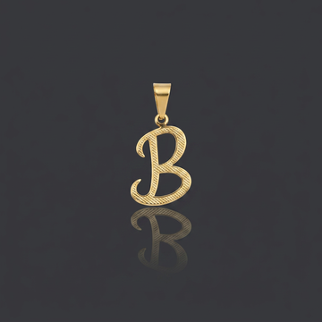 PINGENTE LETRA B VAZADA - BANHADO A OURO 18K