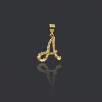 PINGENTE LETRA A VAZADA - BANHADO A OURO 18K