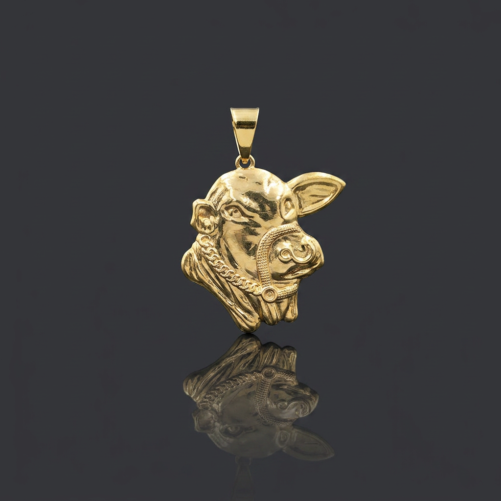 PINGENTE BOI NELORE - BANHADO A OURO 18K