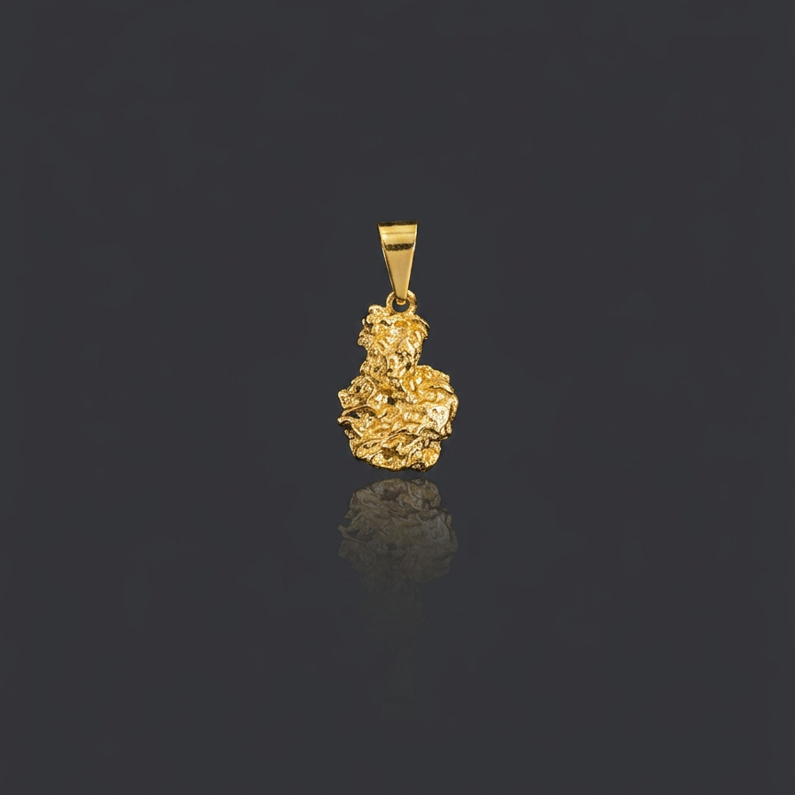 PINGENTE PEPITA PEQUENA - 1,5CM - BANHADO A OURO 18K