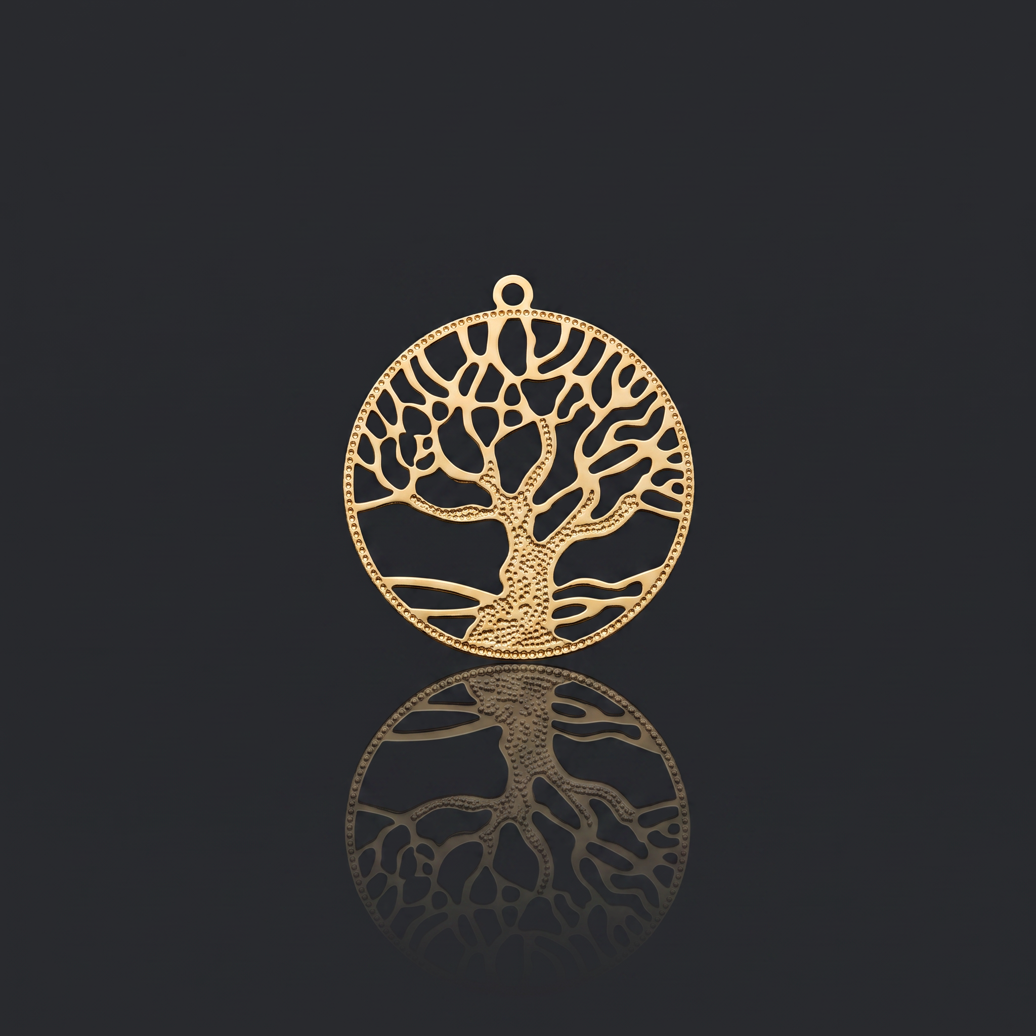 PINGENTE ARVORE DA VIDA - BANHADO A OURO 18K