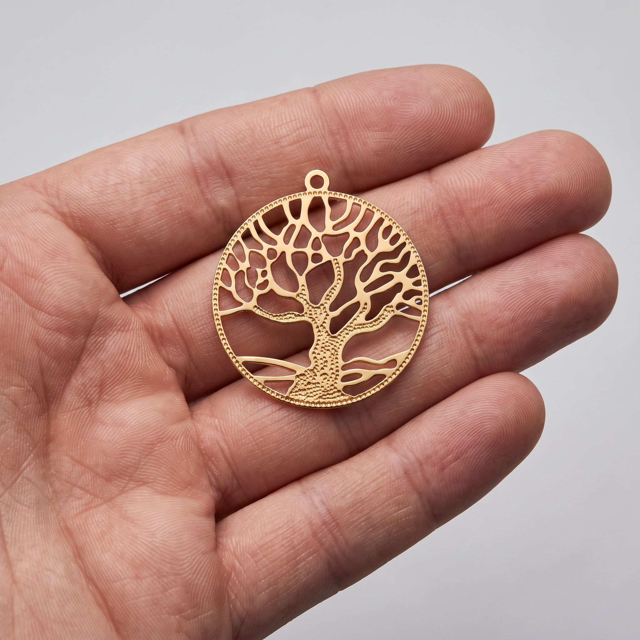 PINGENTE ARVORE DA VIDA - BANHADO A OURO 18K