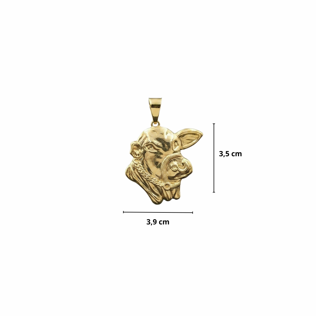 PINGENTE BOI NELORE - BANHADO A OURO 18K