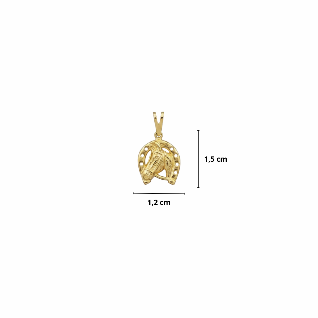 PINGENTE FERRADURA PP - 1x1,2cm - BANHADO A OURO 18K